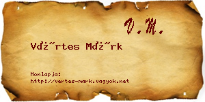 Vértes Márk névjegykártya